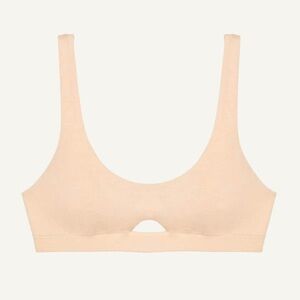 SUBSET Keyhole Soft Bra Bralette MEDIUM In Wheat Tan Beige Organic Cotton